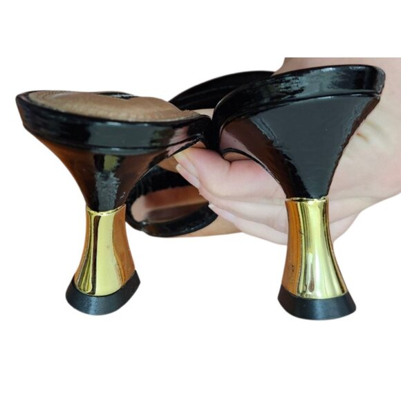 BCBGMAXAZRIA Women's Favari Mid Heel Dress Sandal Women's Shoes In Black 8.5 - Picture 9 of 14